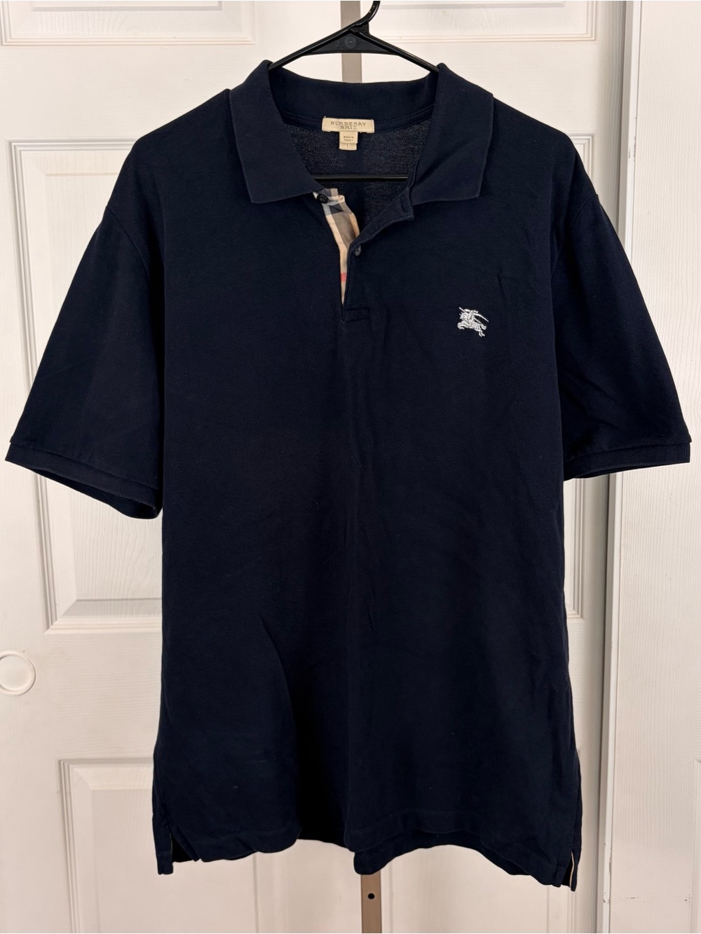 Burberry Brit Navy Blue Pique Cotton Polo Shirt